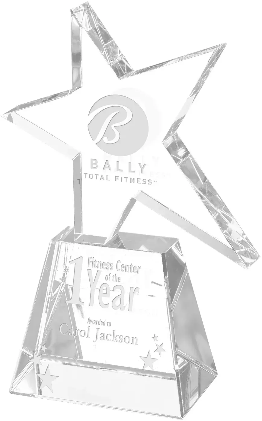 Crystal Libra Star Award - Employee Recognition Achievement Trophy