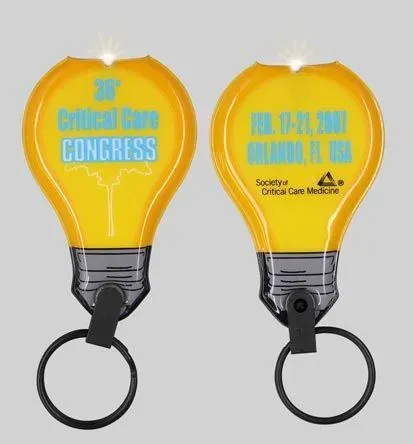 Light Bulb Color-A-Shape Keyring Light