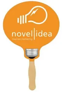 Light Bulb Sandwiched Hand Fan (2 Side/ Four Color Process imprint)