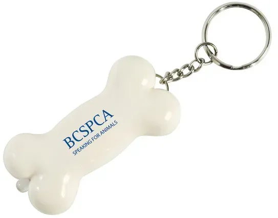 Logo Light Up Dog Bone Keytag