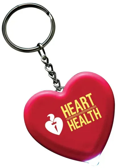 Customized Light Up Heart Keytag