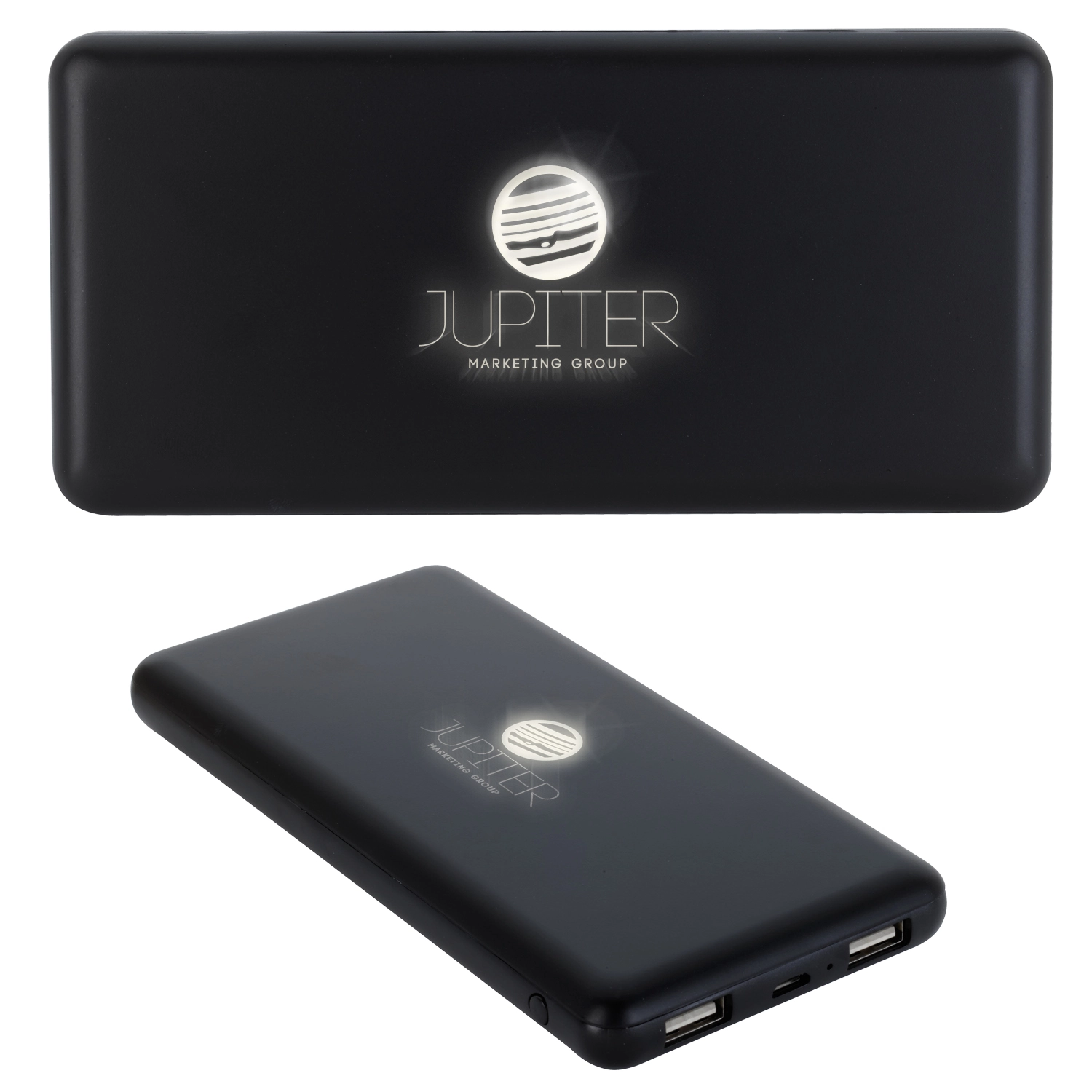 Custom Light-Up Logo Power Bank 10,000 mAh