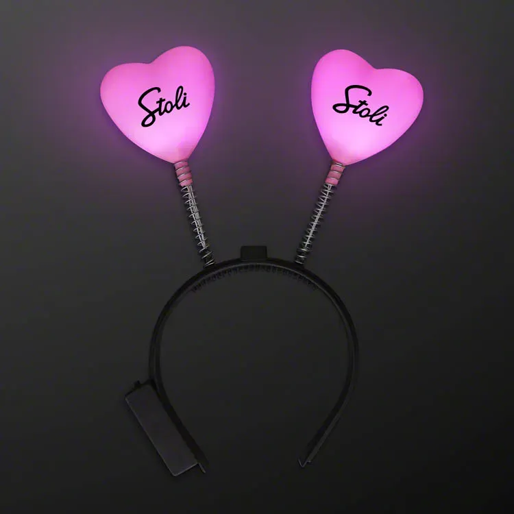 Light Up Love Hearts Head Boppers