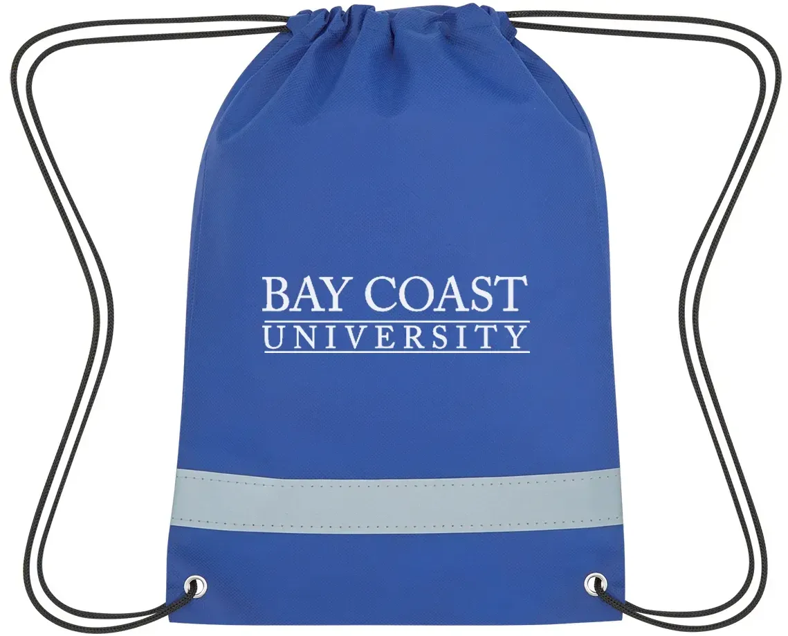 Lil' Bit Reflective Non-Woven Drawstring Bag