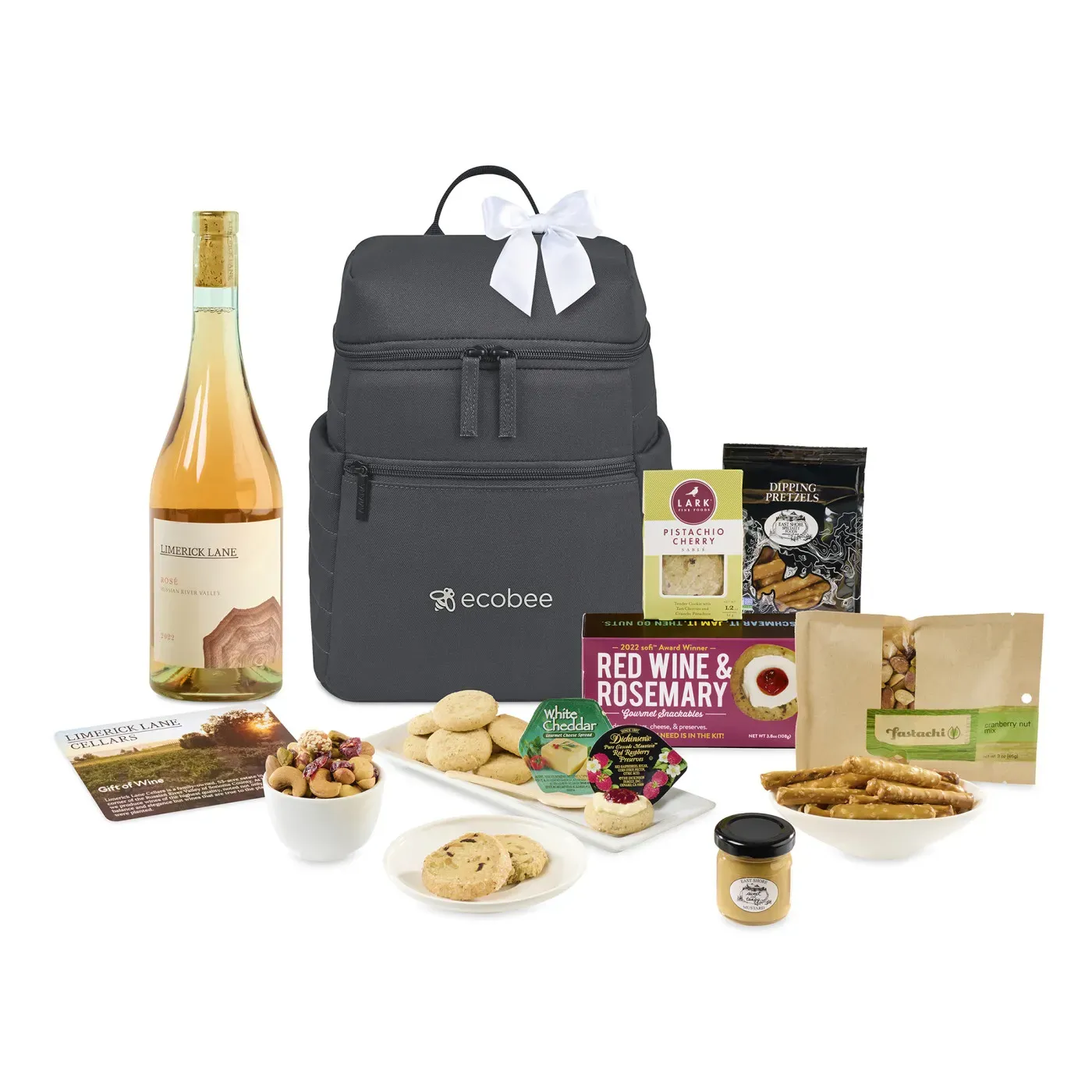 Limerick Lane Cellars Wine & Gourmet Backpack Cooler Gift Set