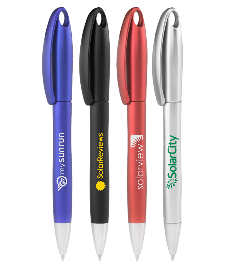 Loop-Top Ballpoint Twist Pens with Custom Print (1-Color)