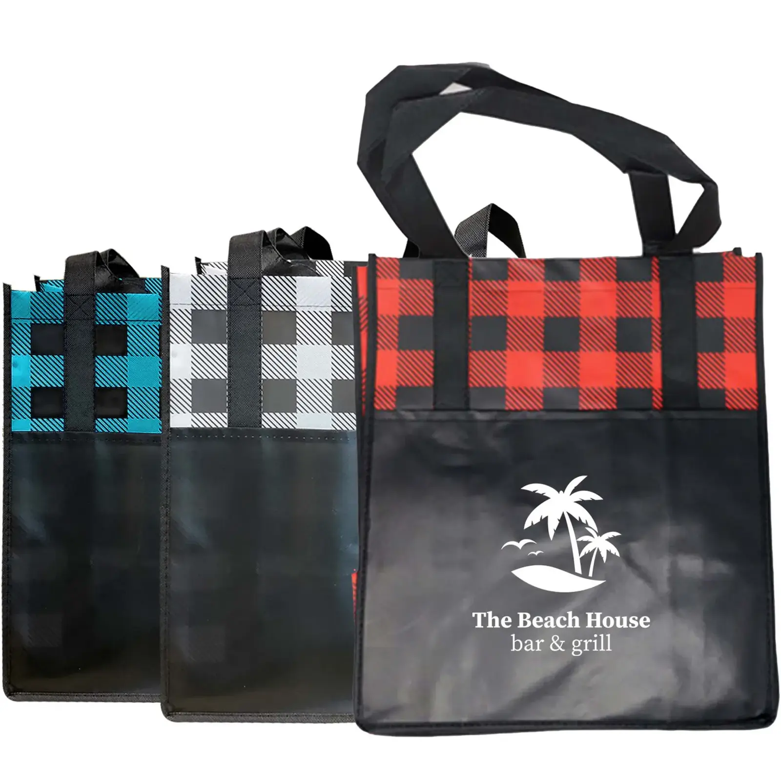 Lumberjack Plaid Laminated Tote Bag