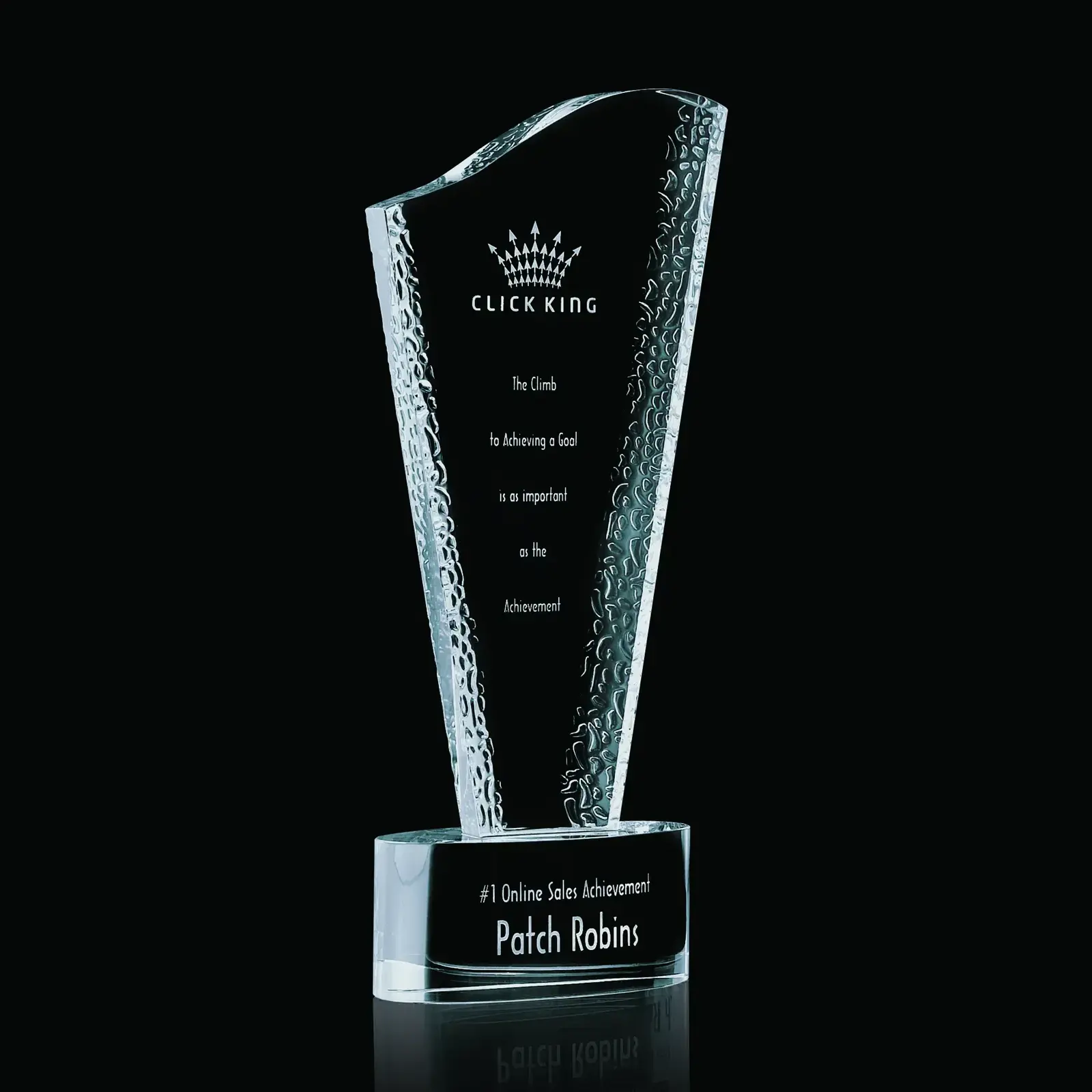 Custom Engraved Maddox Crystal Award - Appreciation Gift