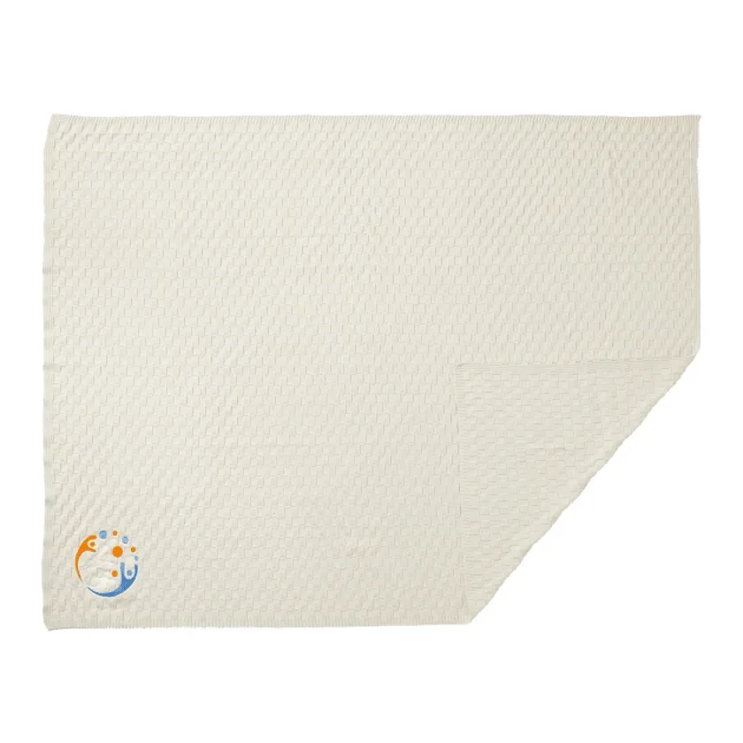 Custom Made*Here New York Basketweave Cotton Blanket - 50" x 60"