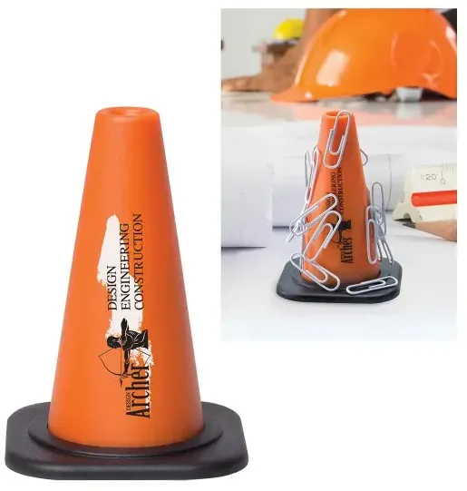 Magnetic Safety Cone Paper Clip Holder