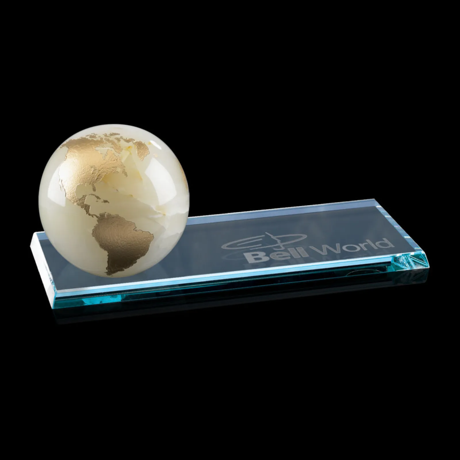 Marble Globe on Starfire Base 