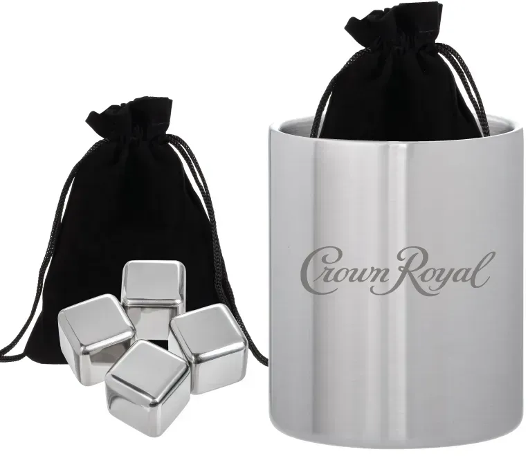 Custom Whiskey Cup & Whiskey Cube Set - 10 oz