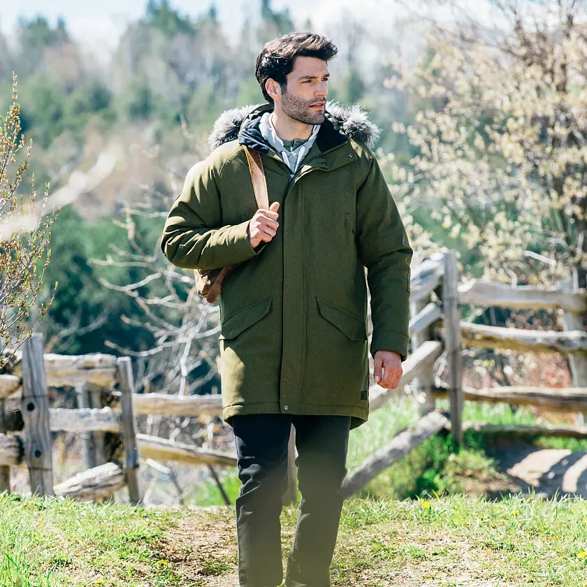 Customizable Bridgewater Insulated Parka Jacket with Detachable Hood - Men's Roots73 Edition