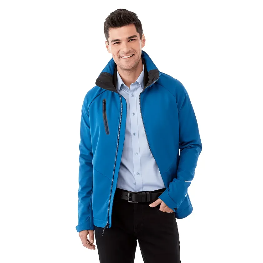 Branded Peyto Waterproof Softshell Jacket with Roll-Away Hood for Men