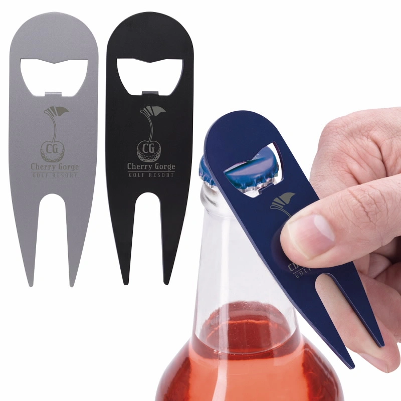 Custom Modern Divot Tool with Bottle Opener