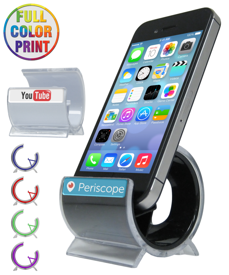 Modern Rounded Cell Phone Stand - Colorful Display