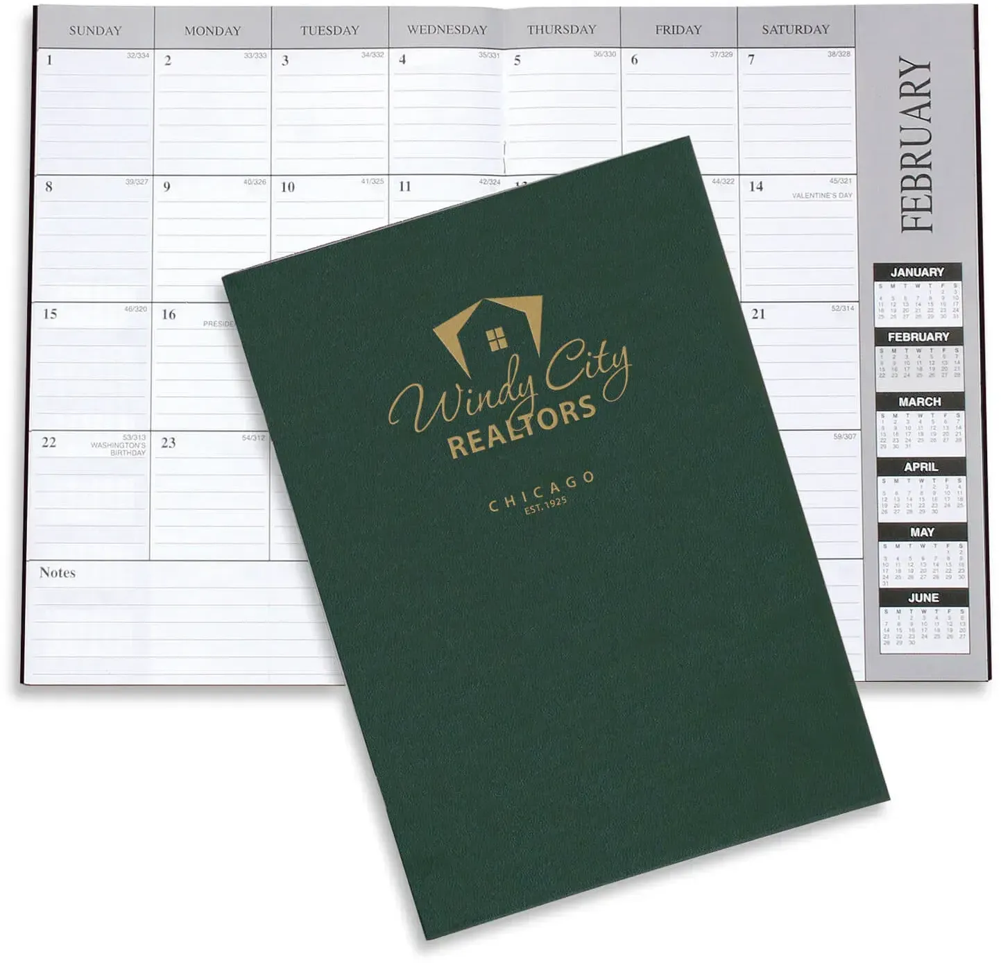 Personalized Leatherette Monthly Desk Planner