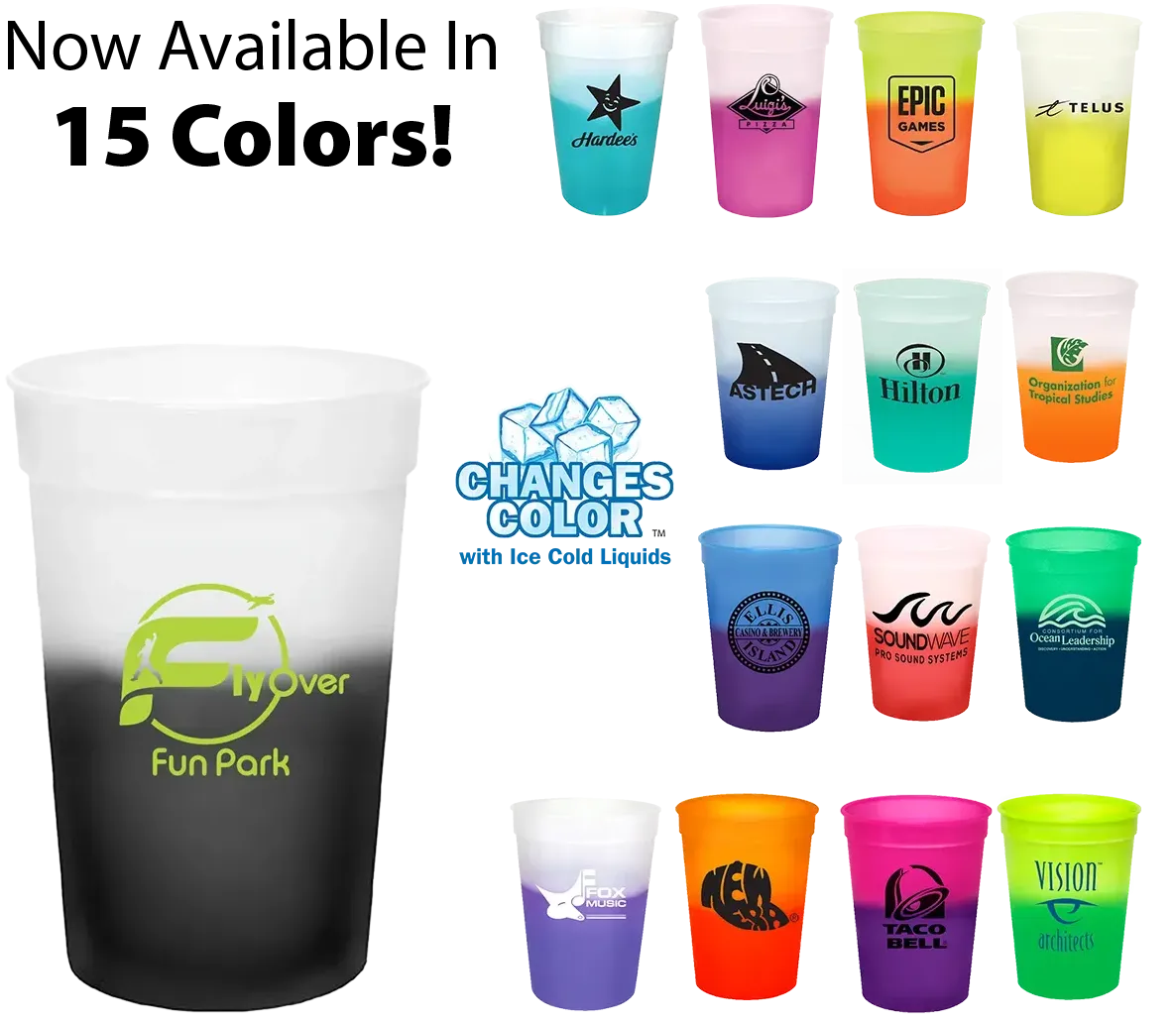 12 oz Color-Changing Mood Stadium Cup with Custom Logo Branding