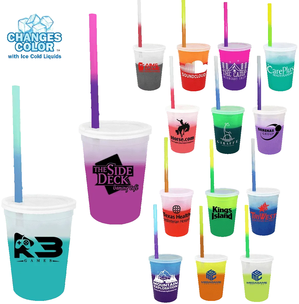 Mood 12 oz. Stadium Cup/Straw/Lid Set