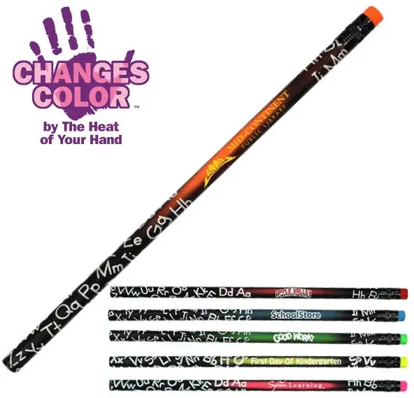 ThermoColor Mood Changing Custom Pencils - Promotional Wooden Pencils, Customized with your Logo