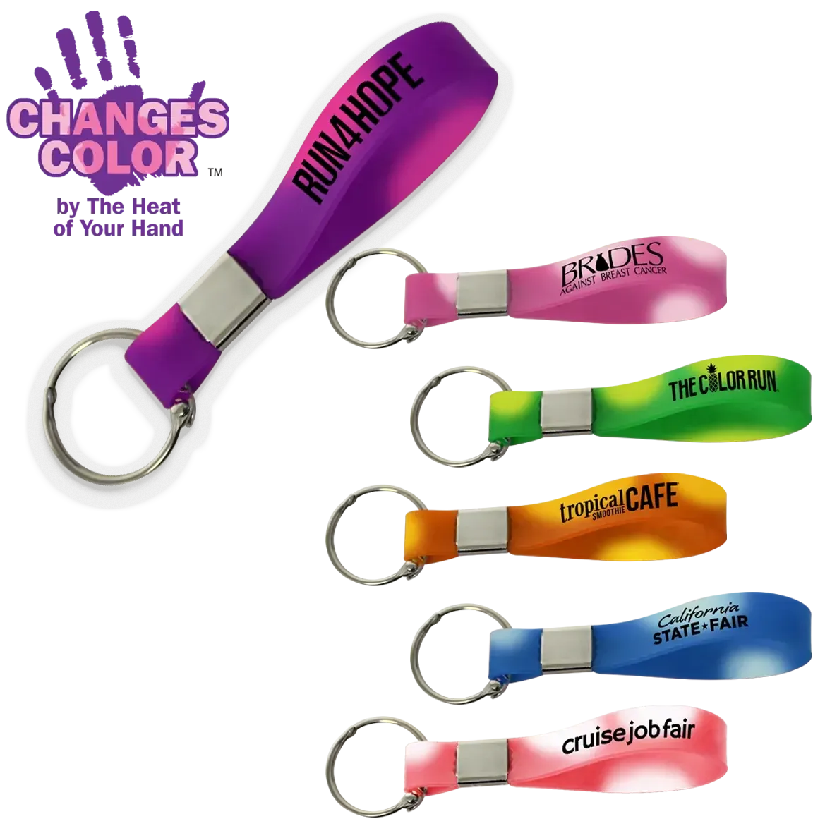 Heat-Responsive Mood Key Chain - Customizable for Brands