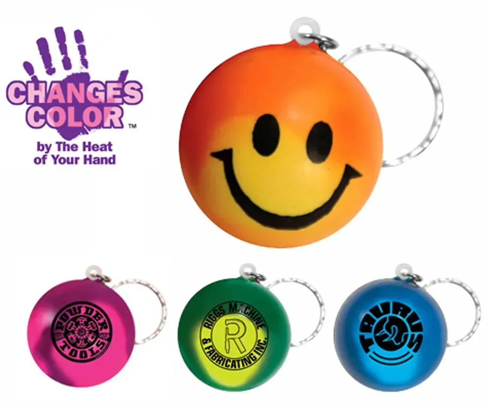 Mood Smiley Face Stress Key Chain