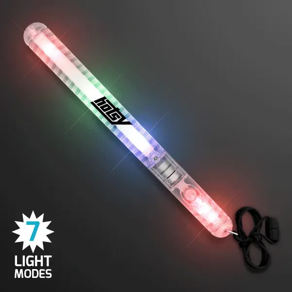 Multicolor Flashing LED Wand with Lanyard