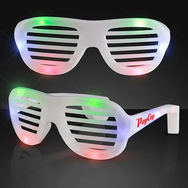 Multicolor Light Up Slotted Sunglasses