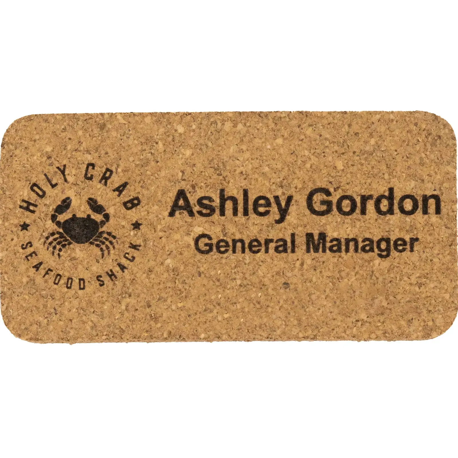 Napa Cork Name Badge: 3" x 1 1/2"