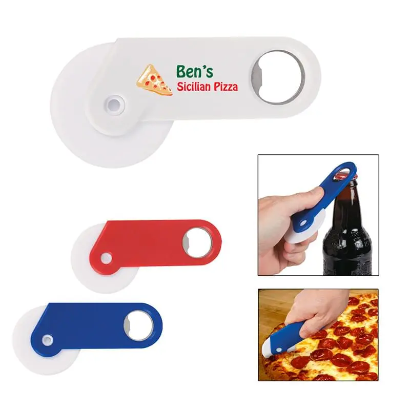 Napoli Pizza Cutter with Bottle Opener & Removable Blade