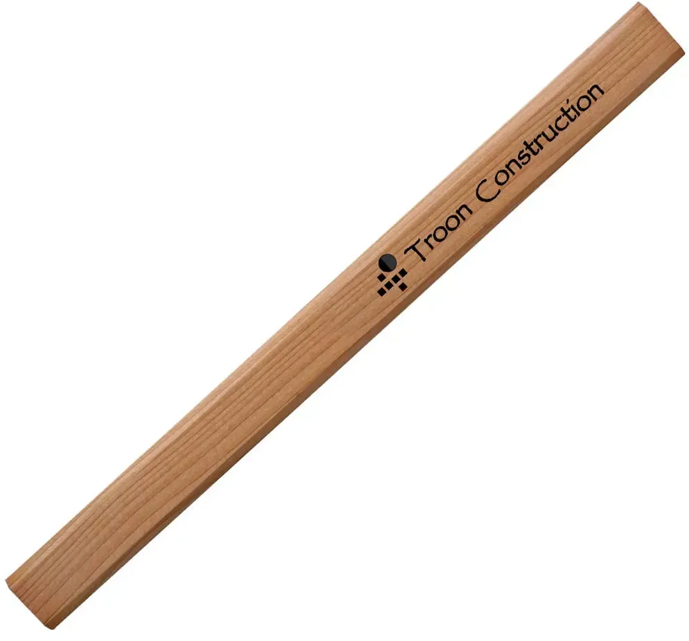 Premium Natural Wood Custom Carpenter Pencil - Free Logo Setup and 24 Hour Rush Service Available