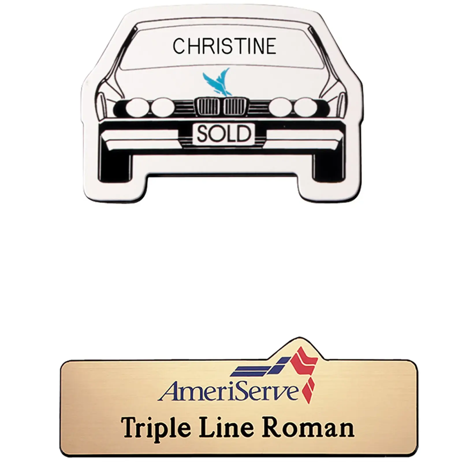 New Orleans Plastic Name Badge (Custom sized between 0 and 3 sq. in.)