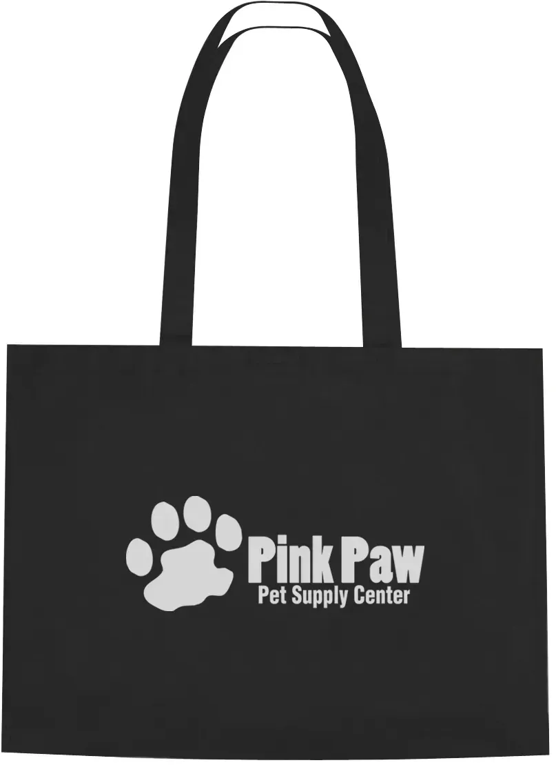 Non-Woven Shopper Tote Bag With Hook And Loop Closure