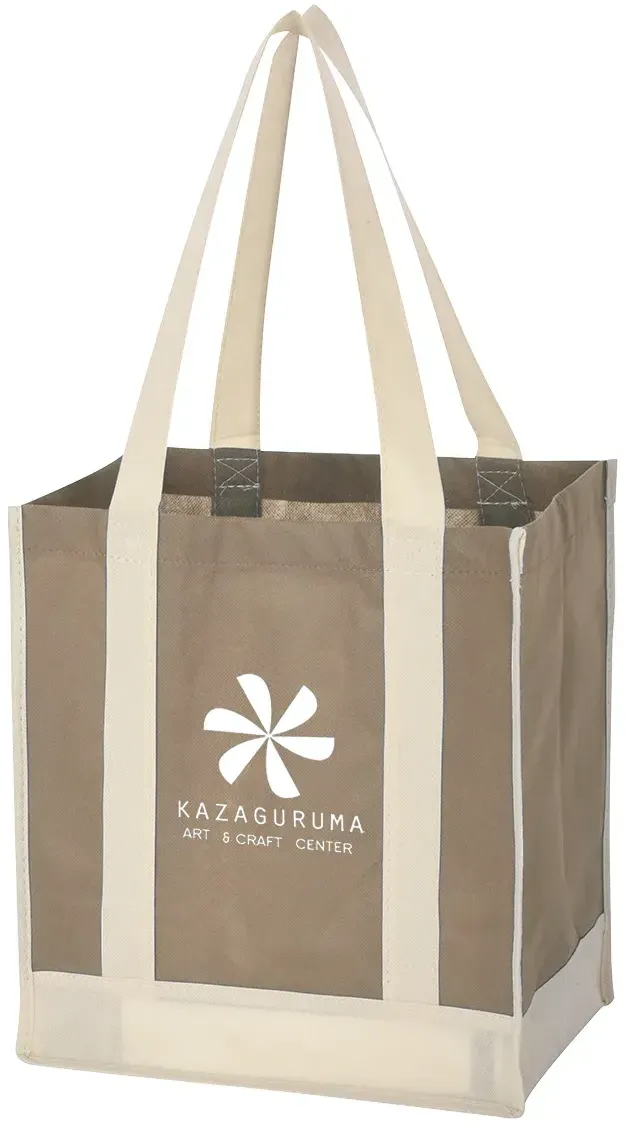 Non-Woven Two-Tone Shopper Tote Bag