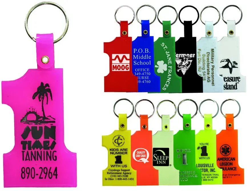 Customizable Number One Shaped Key Tag - Promotional Keychain