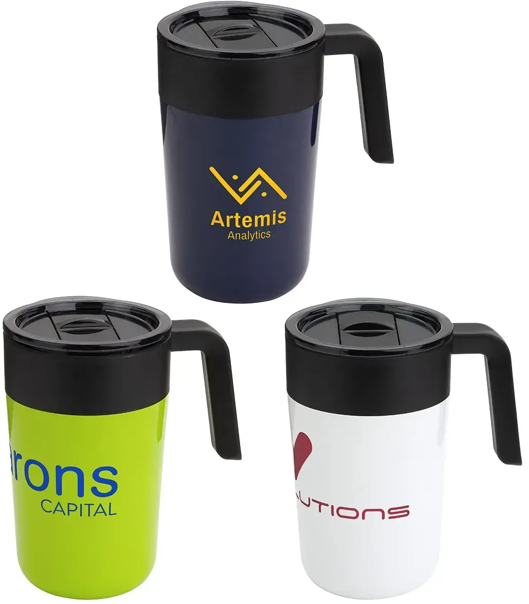 Custom Omni Stainless Steel/Polypropylene Mug - 13 oz