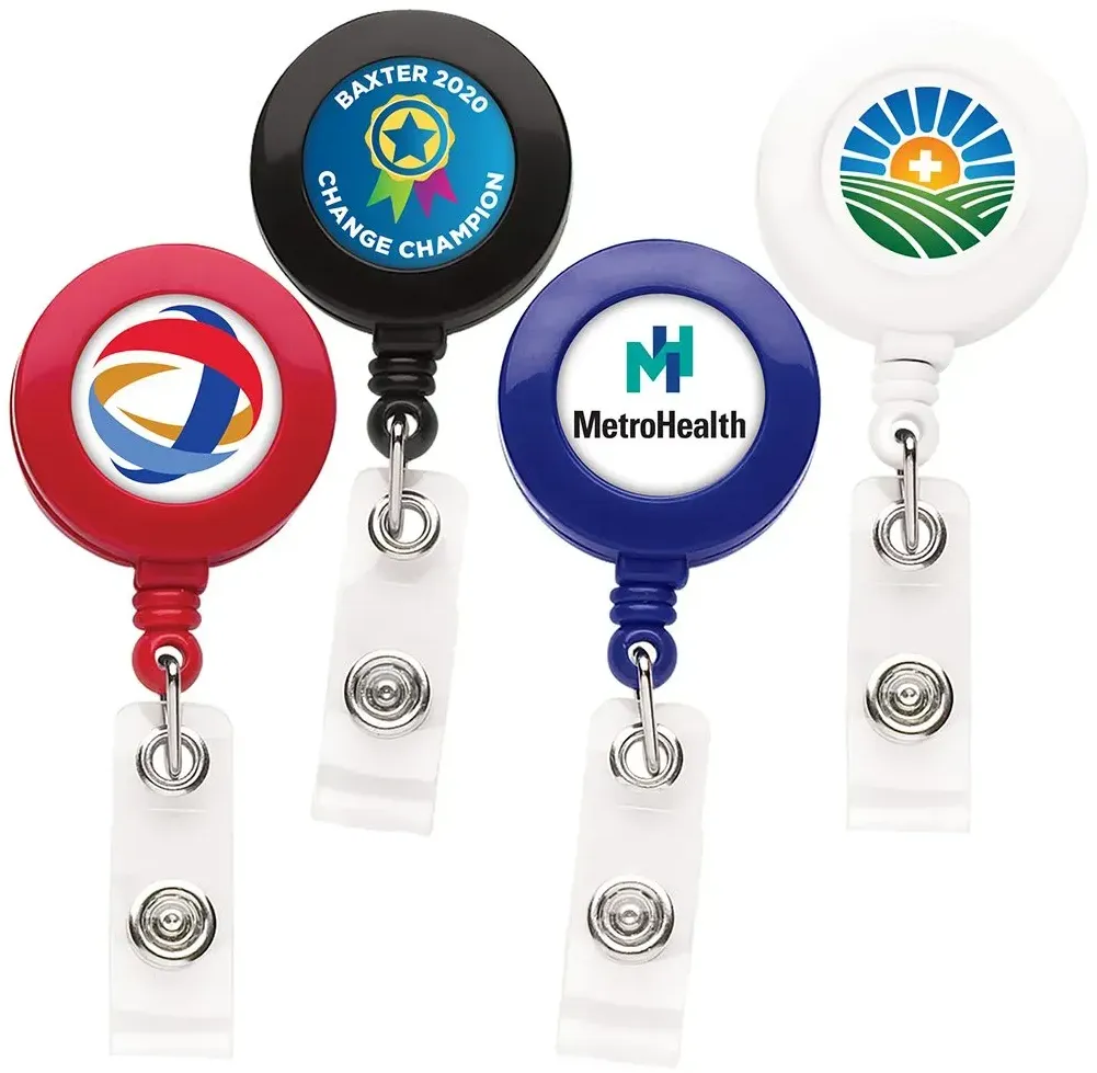 Custom Logo Round Badge Reel