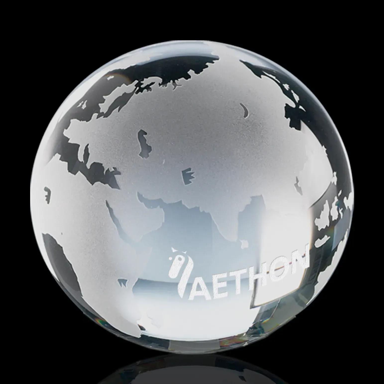 Custom 3" Optical Globe Paperweight - Premium Quality