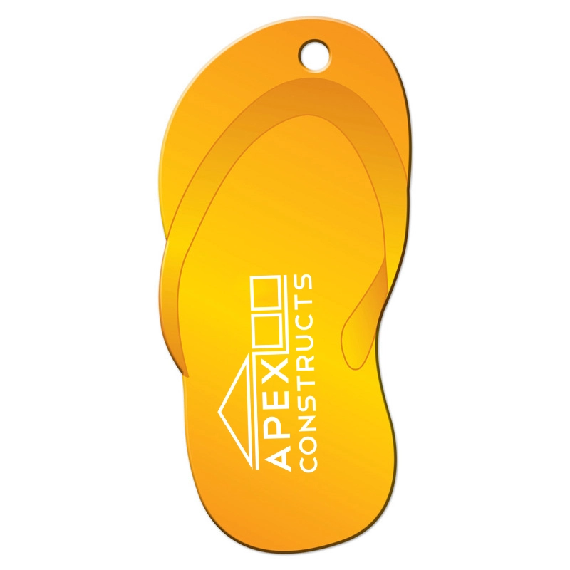 Orange Flip Flop Luggage Tag