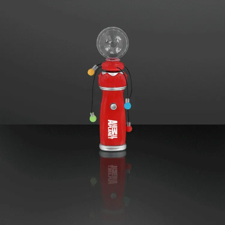 Orbiting LED toy Wand with crystal ball