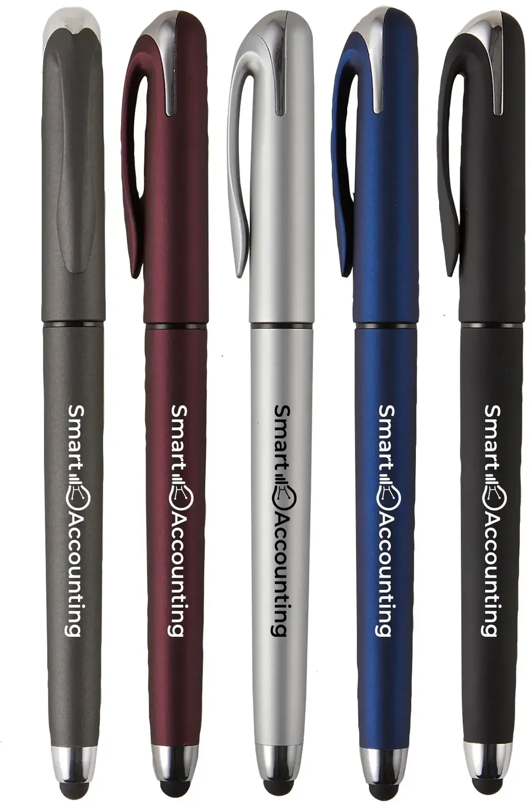 Personalized Velvet-Touch Gel Pen with Stylus