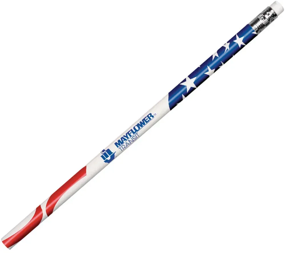 Patriotic Custom-Branded Stars & Stripes #2 Graphite Pencil