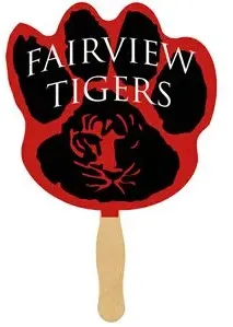 Paw Print Glued Hand Fan (1 Side/ Four color process imprint)