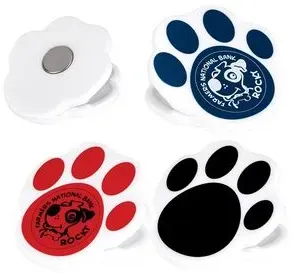 Promotional Paw Print Magnetic Clip