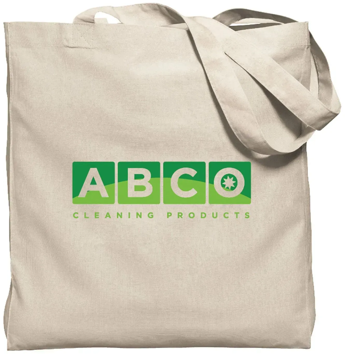 Personalized Natural Gusseted Economy Tote with Sturdy Elongated Self Handles