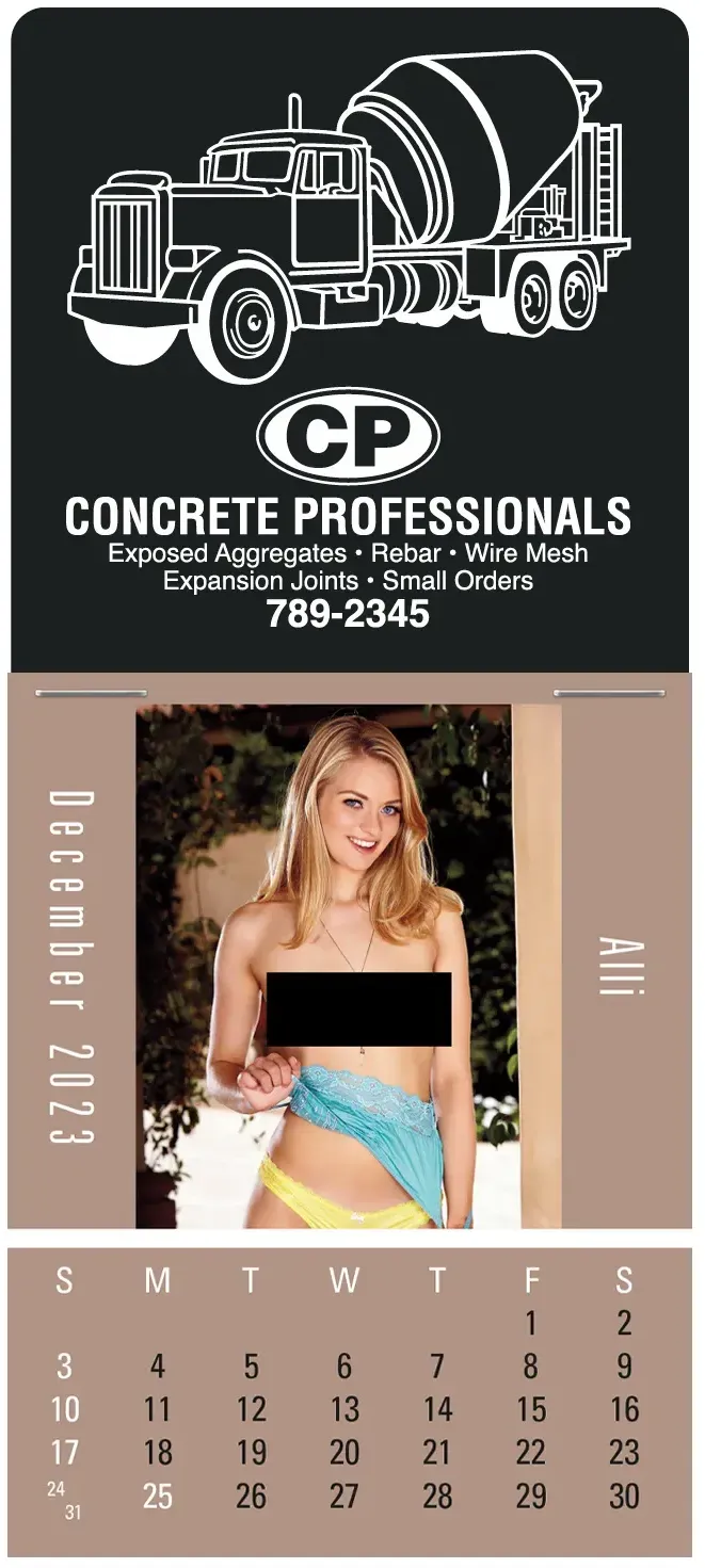 Personalized Topless Dream Girls Calendar