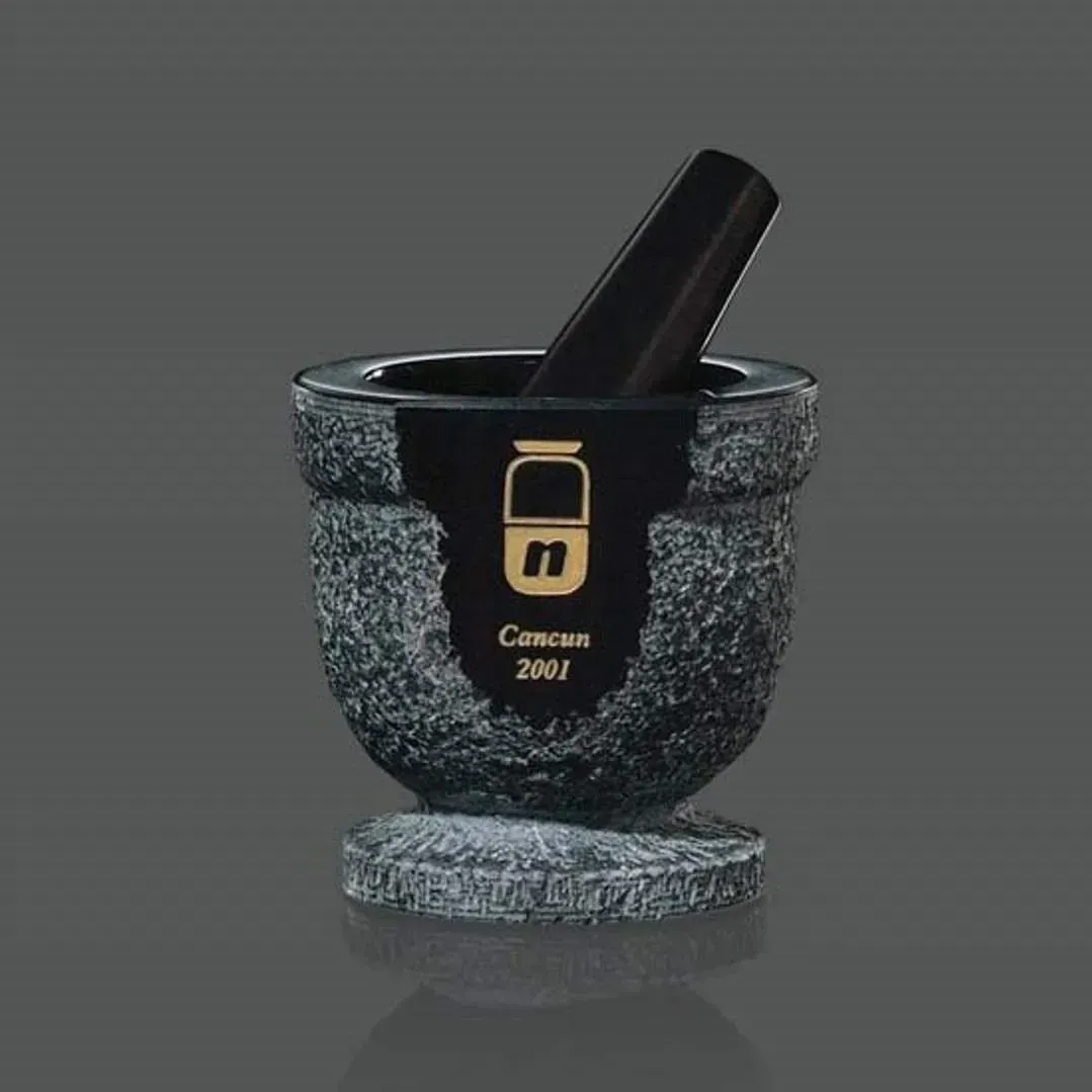 Custom Engraved Marble Pestle and Mortar Set
