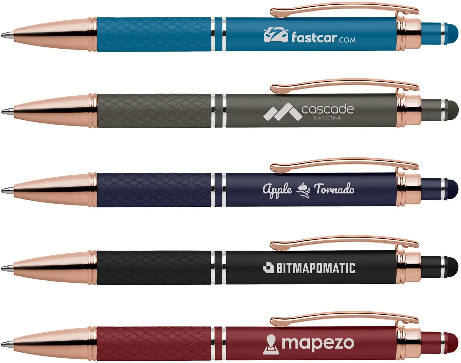 Phoenix Softy Rose Gold Classic Pen w/ Stylus - Laser