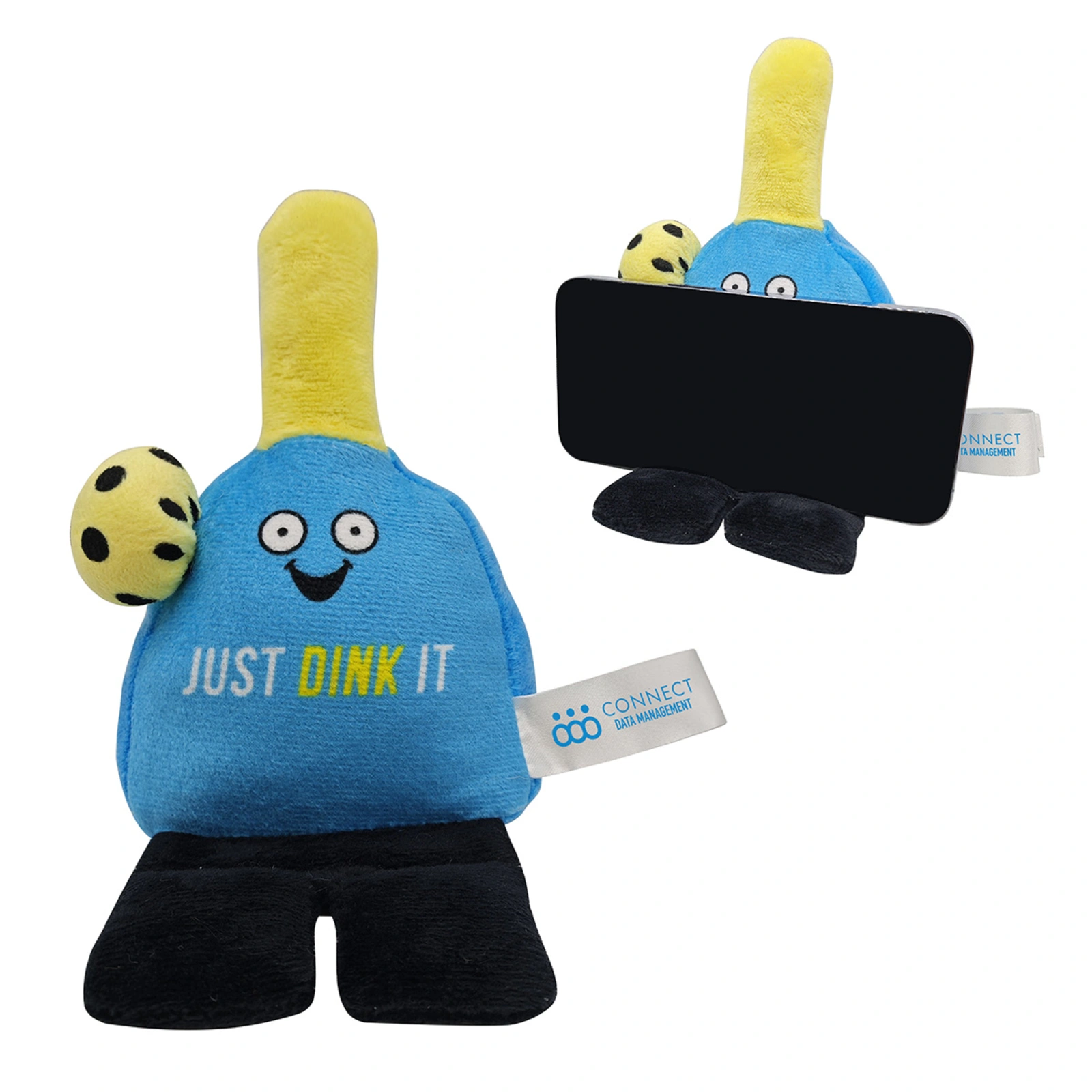 Phone Pals™ Weighted Plush Phone Holder - Pickle Ball Player