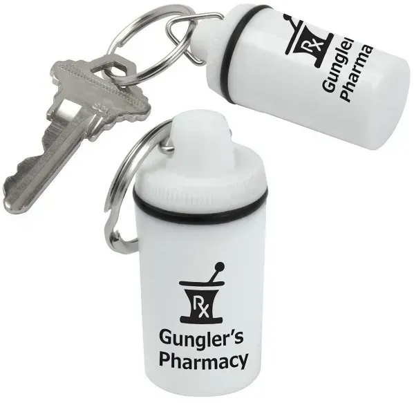 Logo Pill Container Keytag